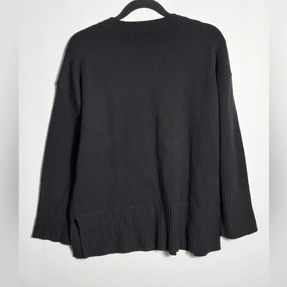 LOFT Classic Black Crew Neck Tunic Sweater Small NWT - Picture 4 of 10